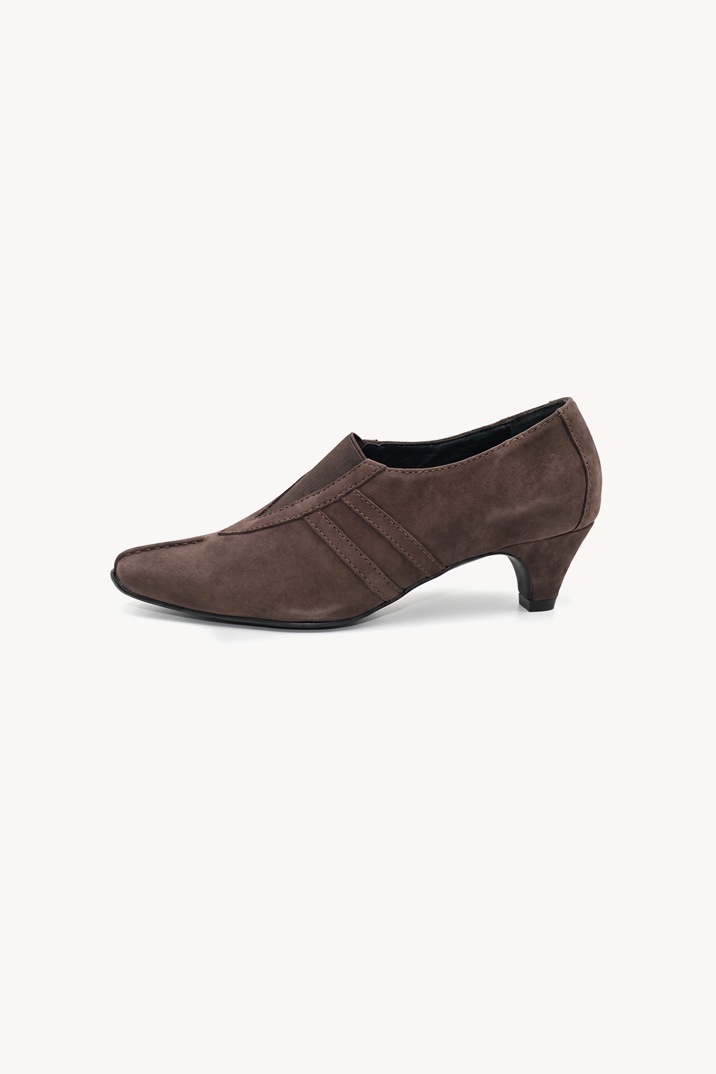 Amara Suede Pump, Brown — right