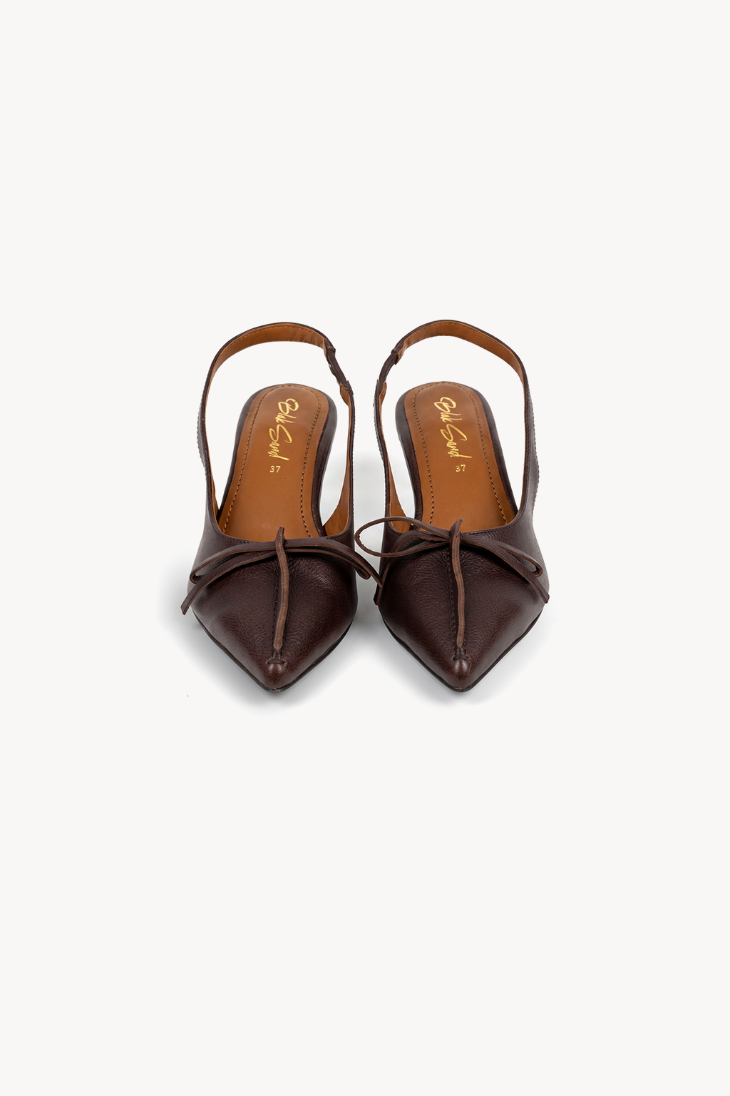Isadora Bow Slingback, Deep Brown — front