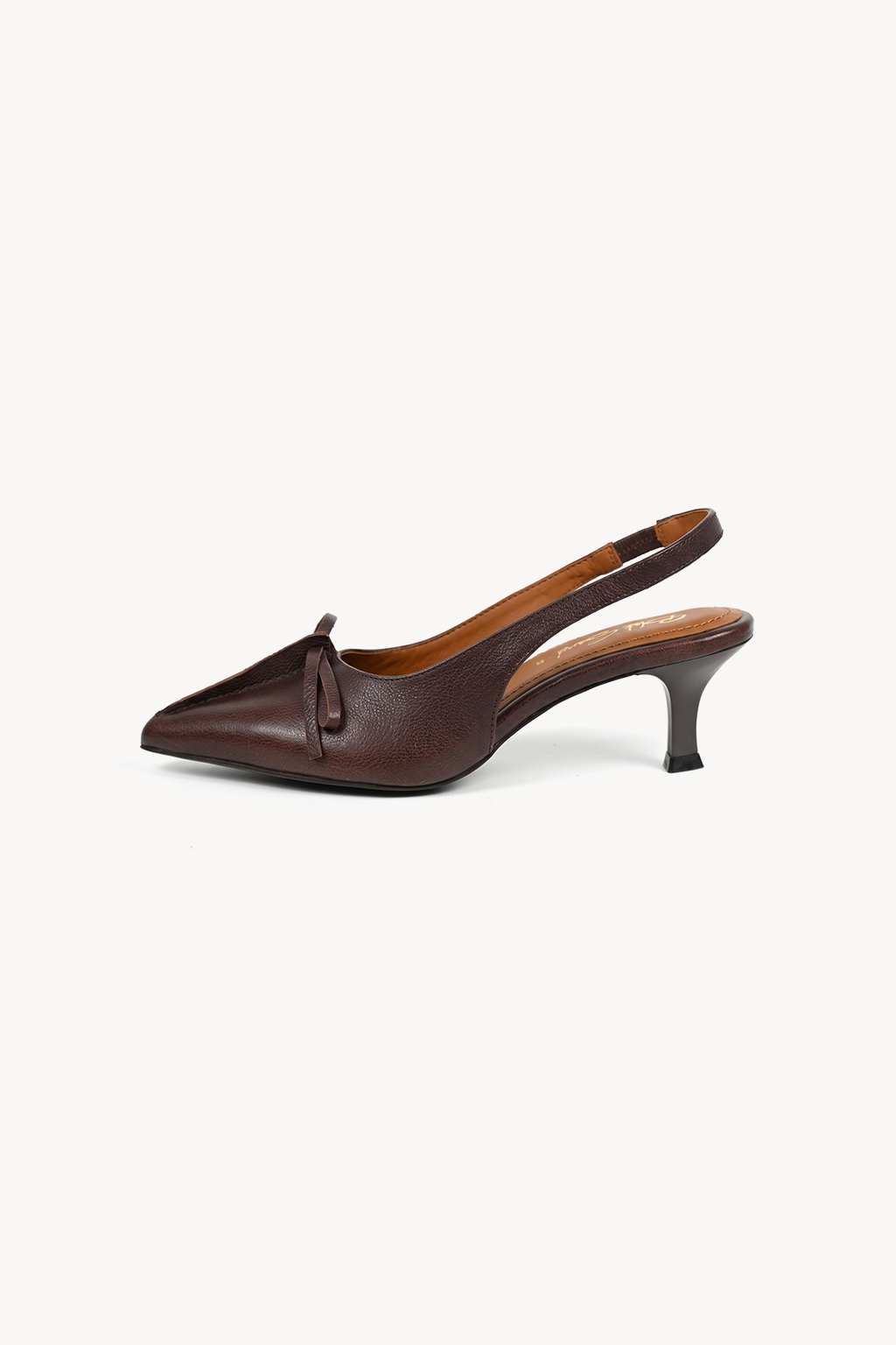 Isadora Bow Slingback, Deep Brown — right
