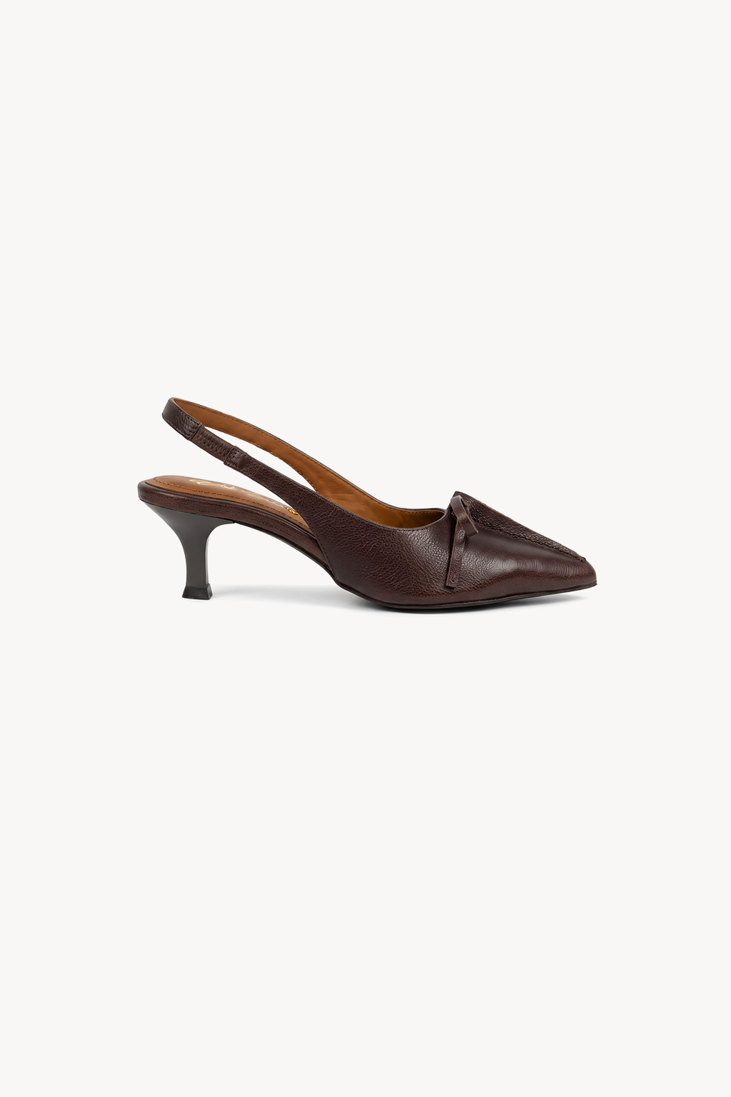 Isadora Bow Slingback, Deep Brown — left