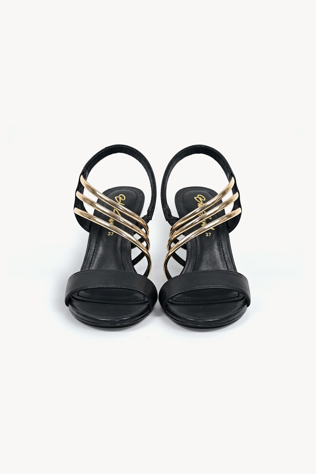 Corsara Cage Sandal, Black — front