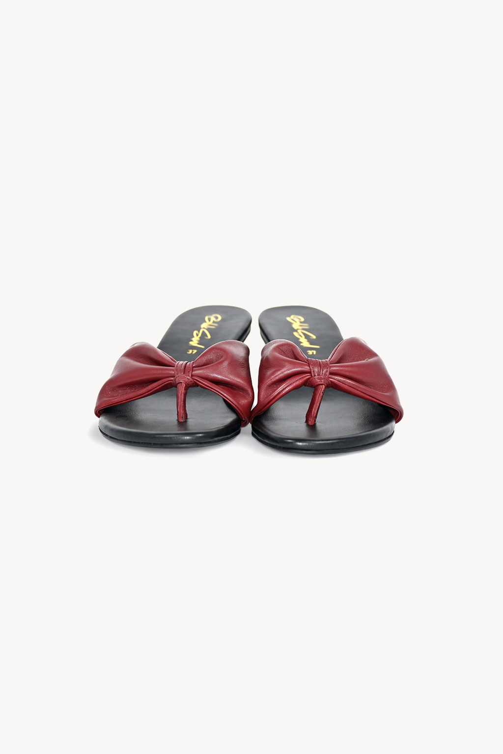 Brielle Knot Mule, Deep Red — front