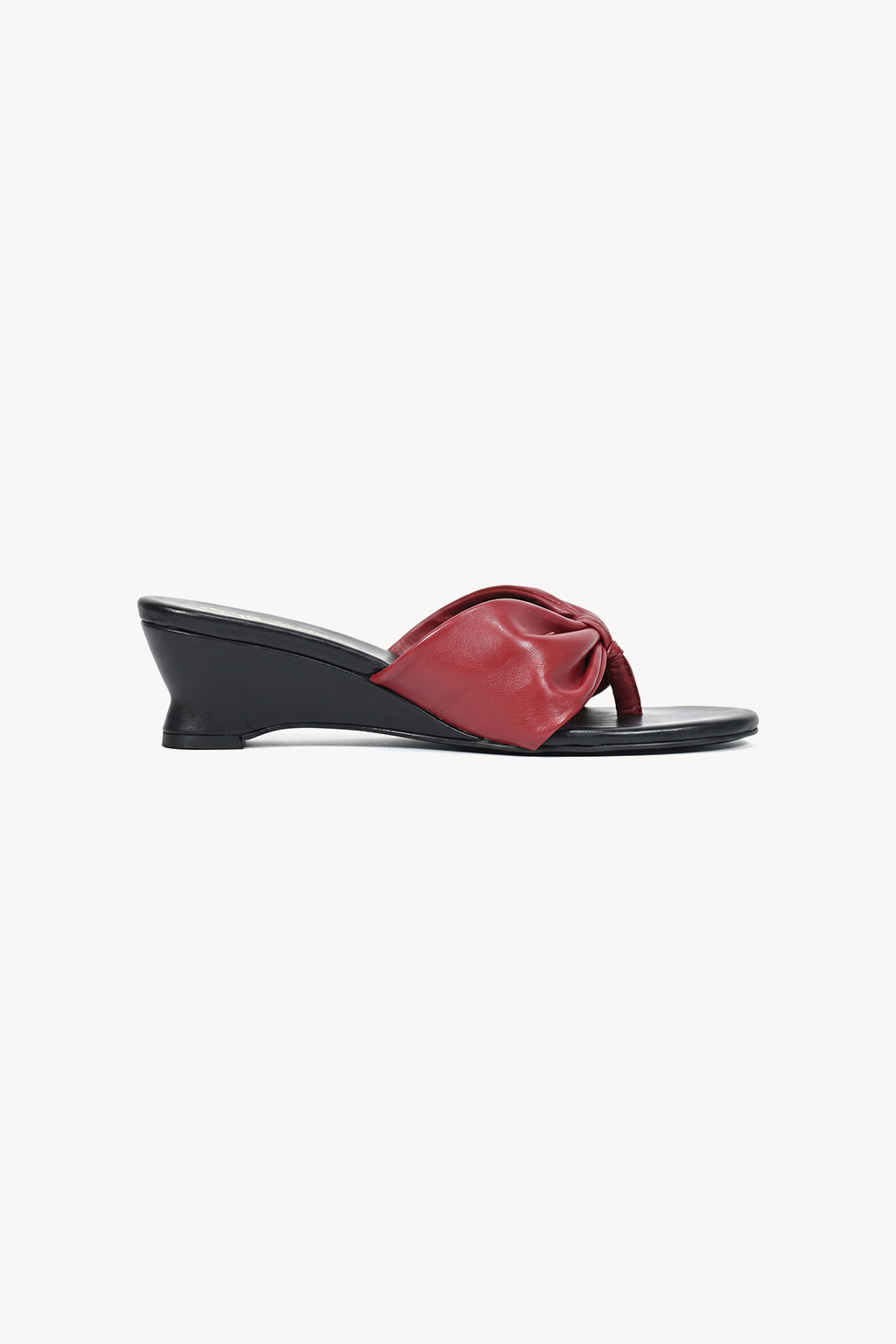 Brielle Knot Mule, Deep Red — right