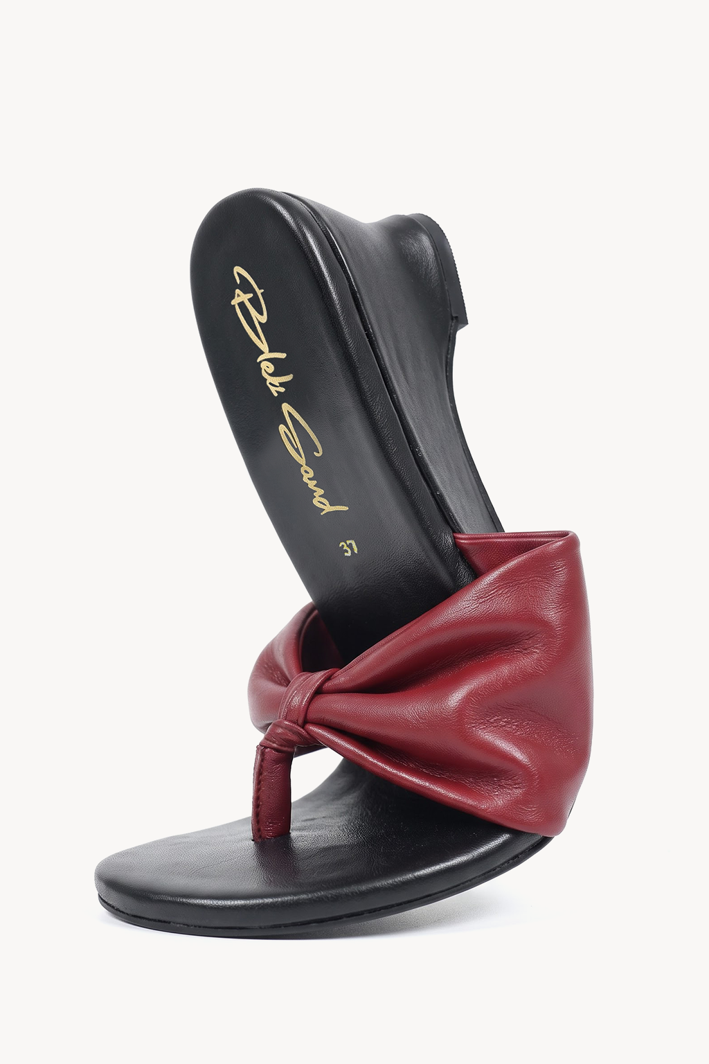 Brielle Knot Mule, Deep Red — bend