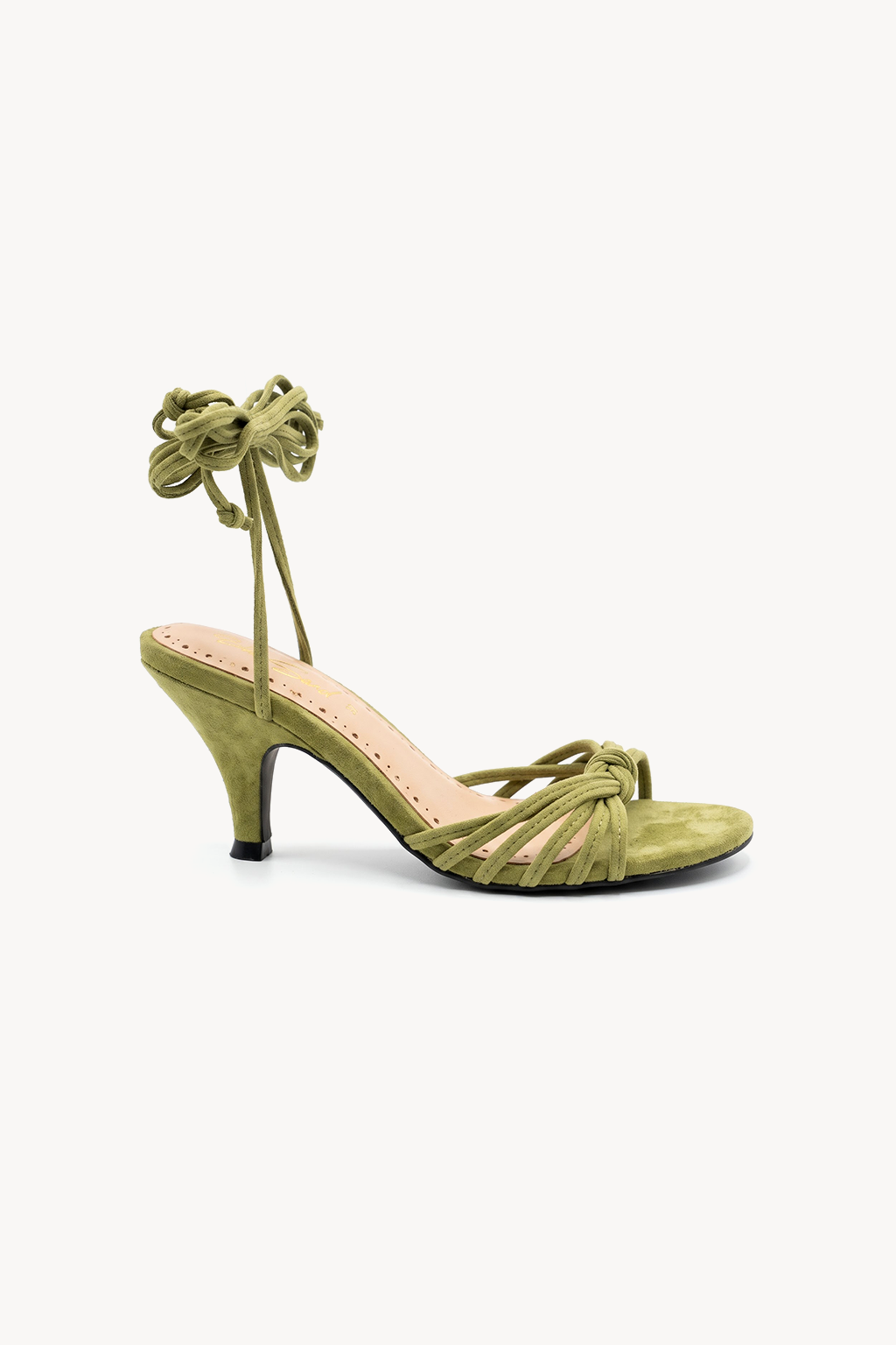 Callisto Lace-Up Sandal, Olive — left