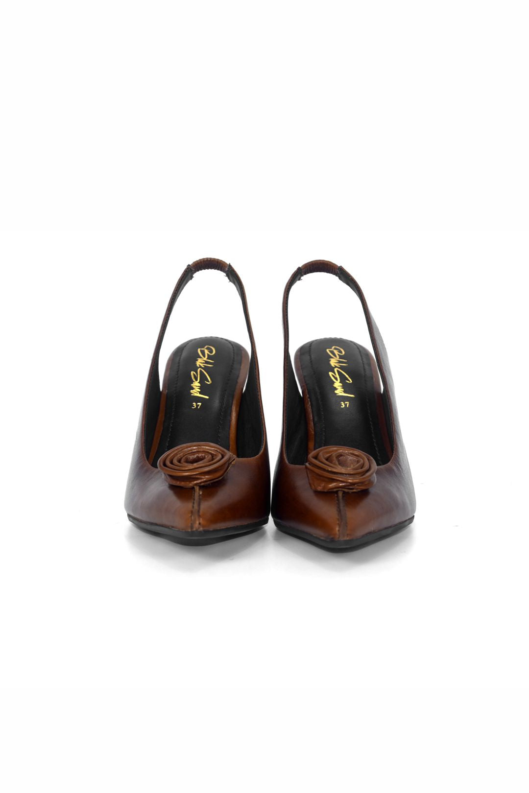 Rosette Slingback, Beige — front