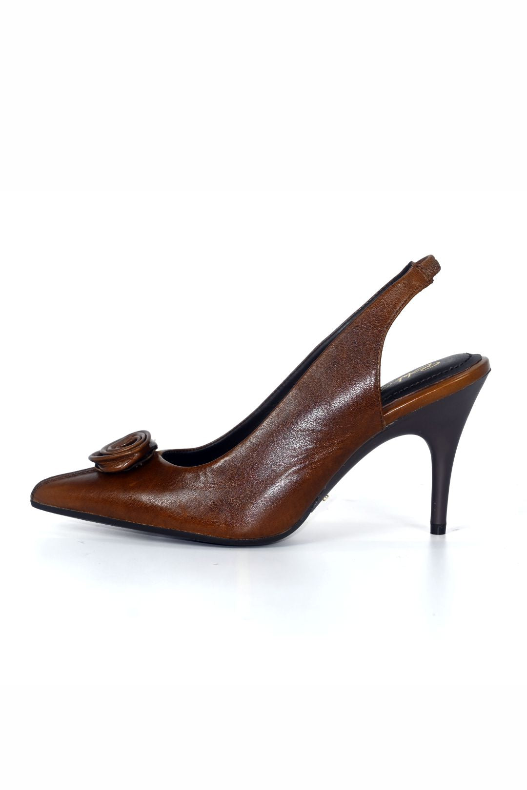 Rosette Slingback, Beige — on-foot