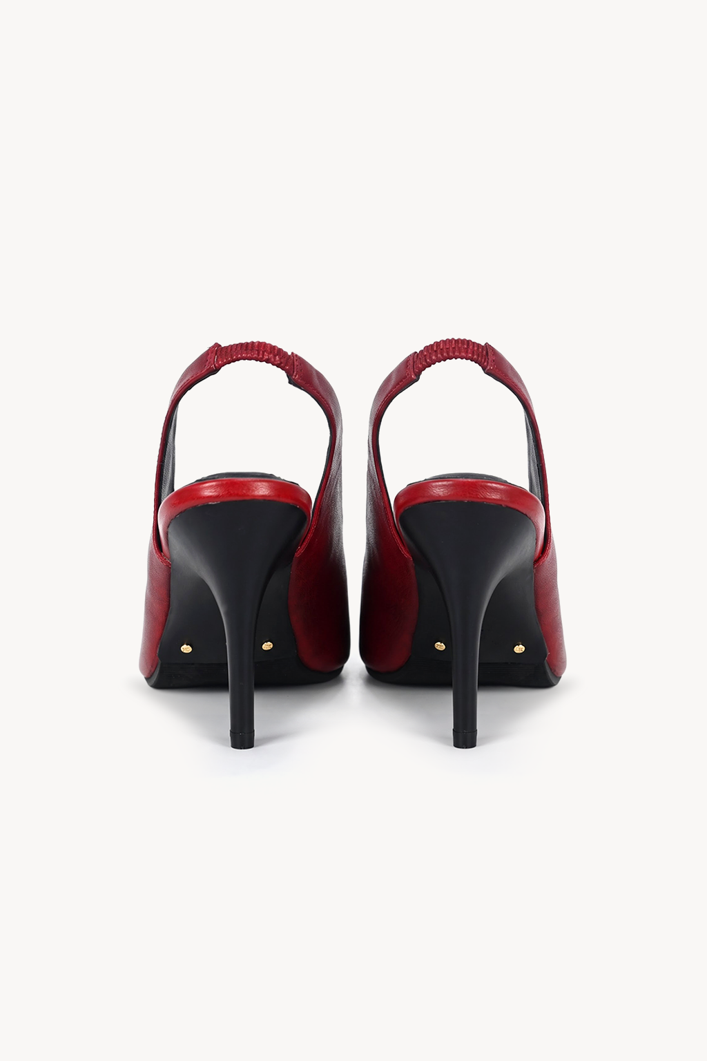 Rosette Slingback, Deep Red — back