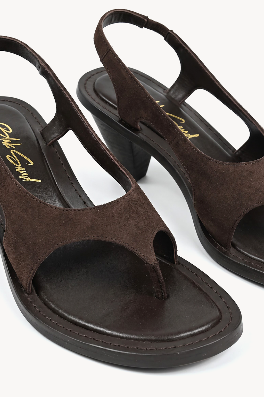 Esperanza Slingback Heel, Brown — close-up