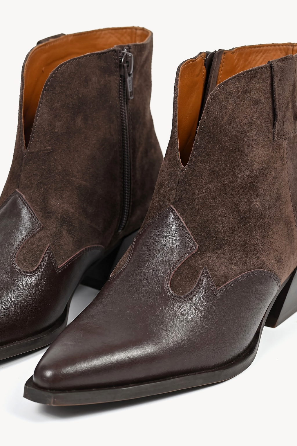 Tremaine Western Boot, Brown — close-up