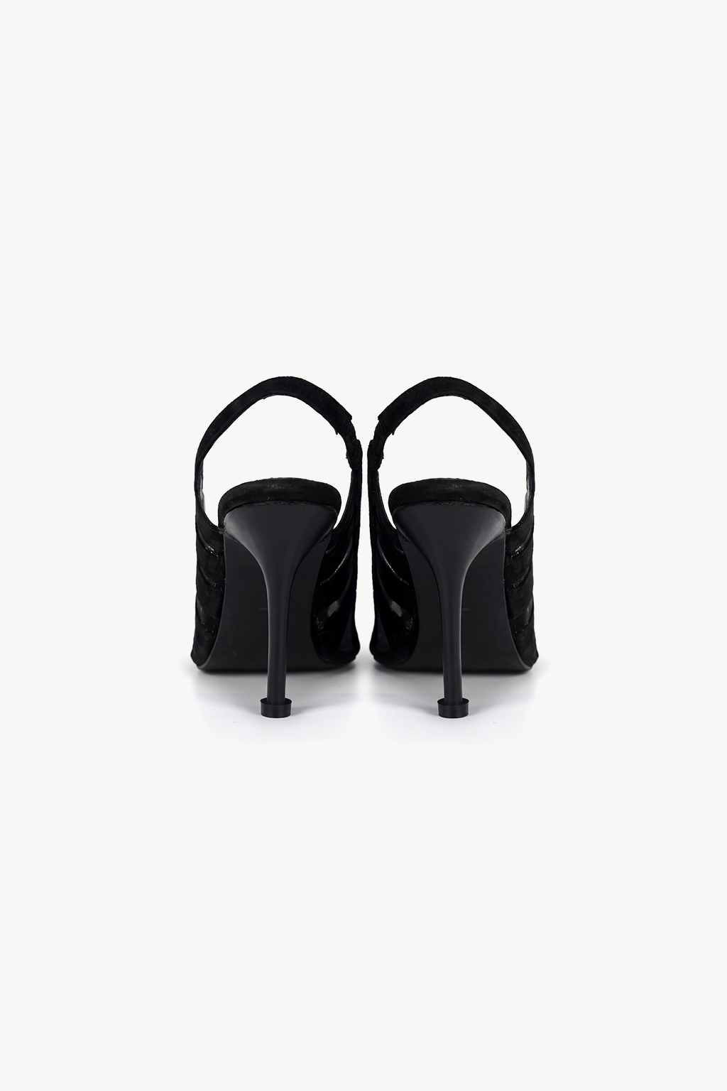 Latticework Slingback Pump, Black — back