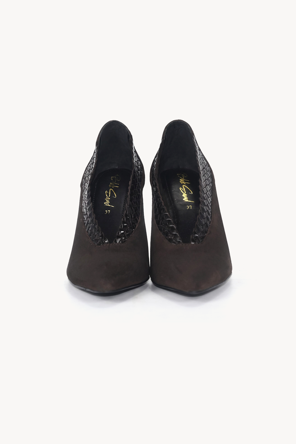 Tarentelle Woven Pump, Brown — front