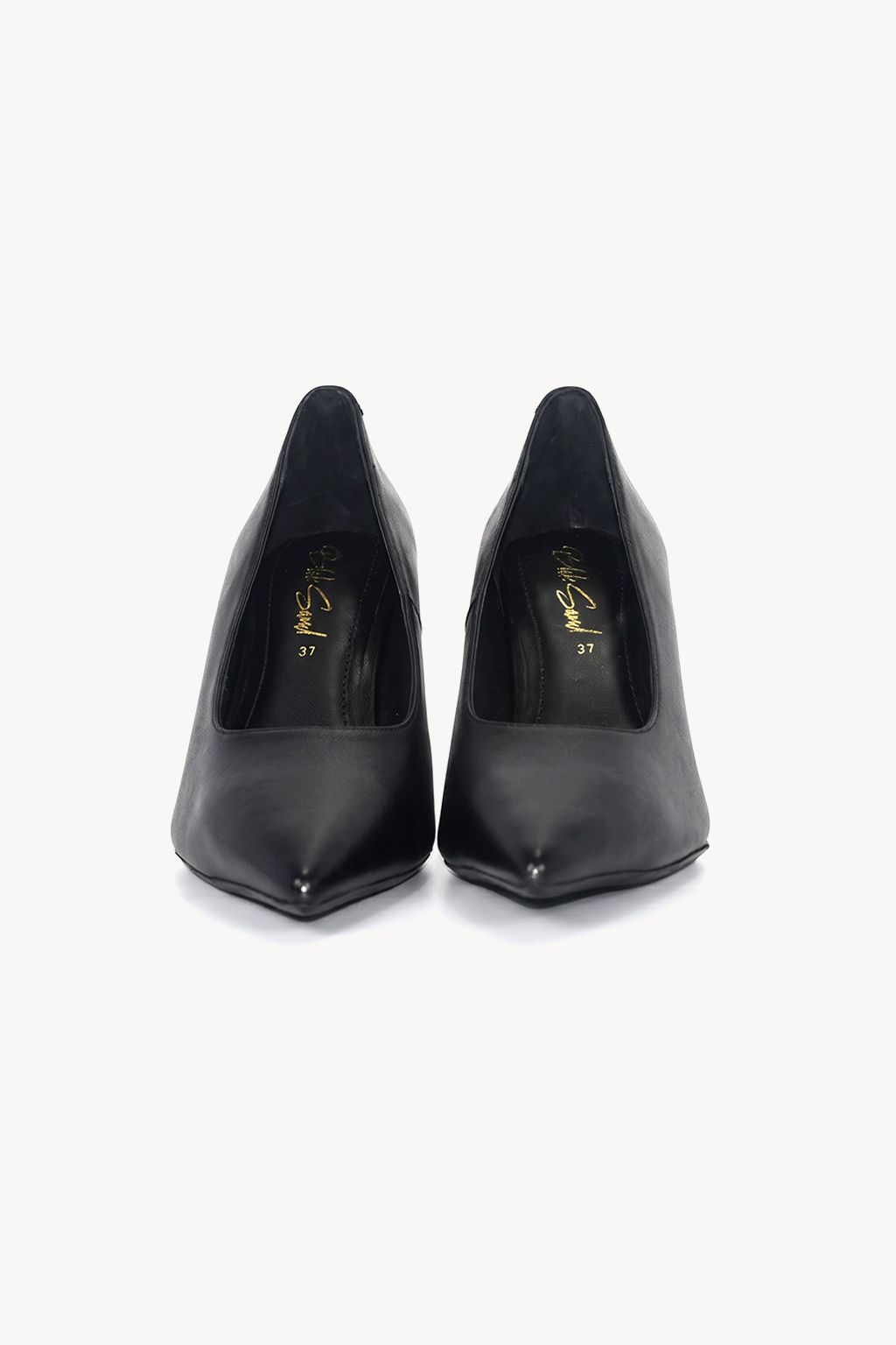 Meridia Pointed Pump, Black — front