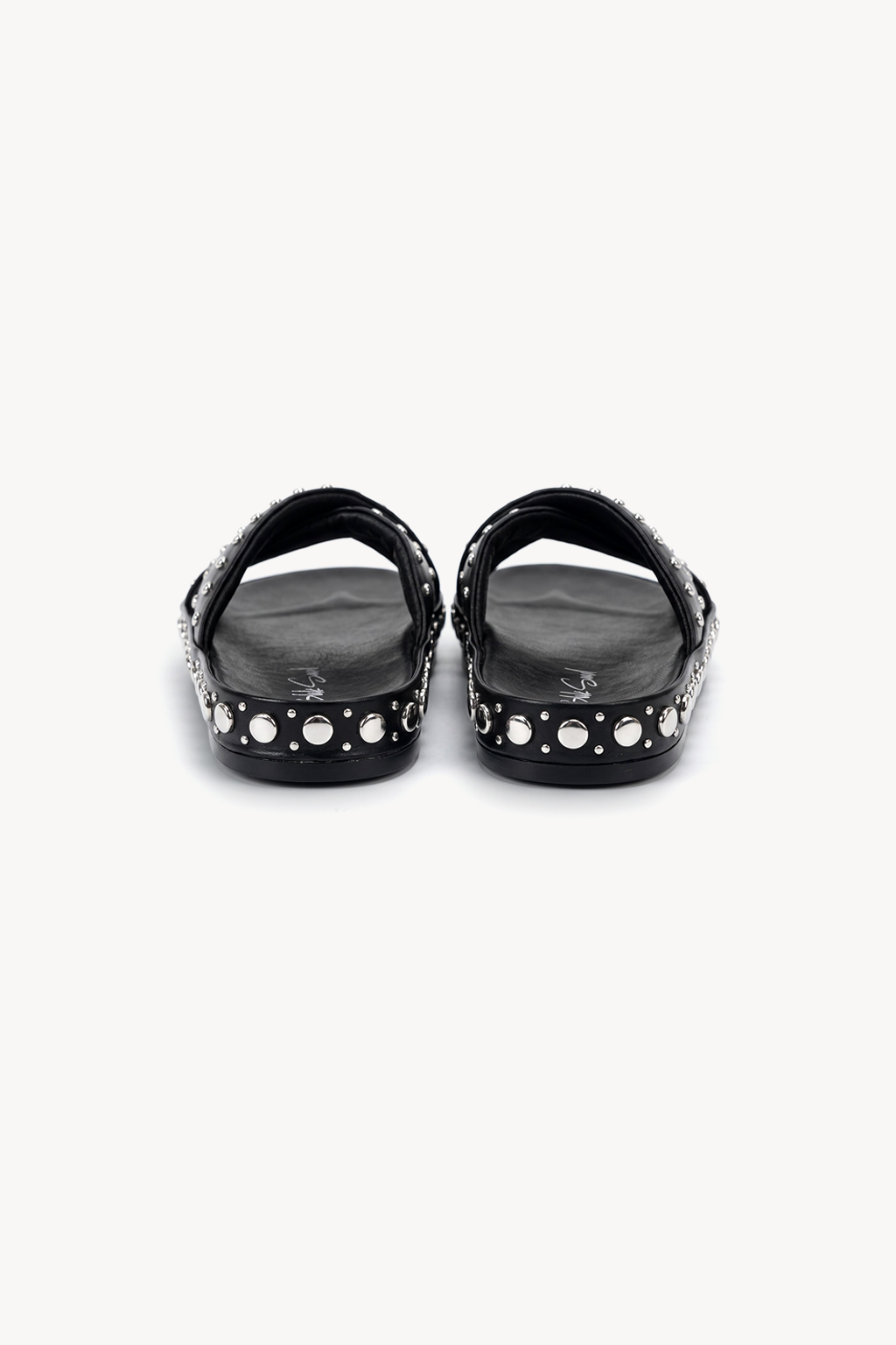 Castellana Studded Slide, Black — back