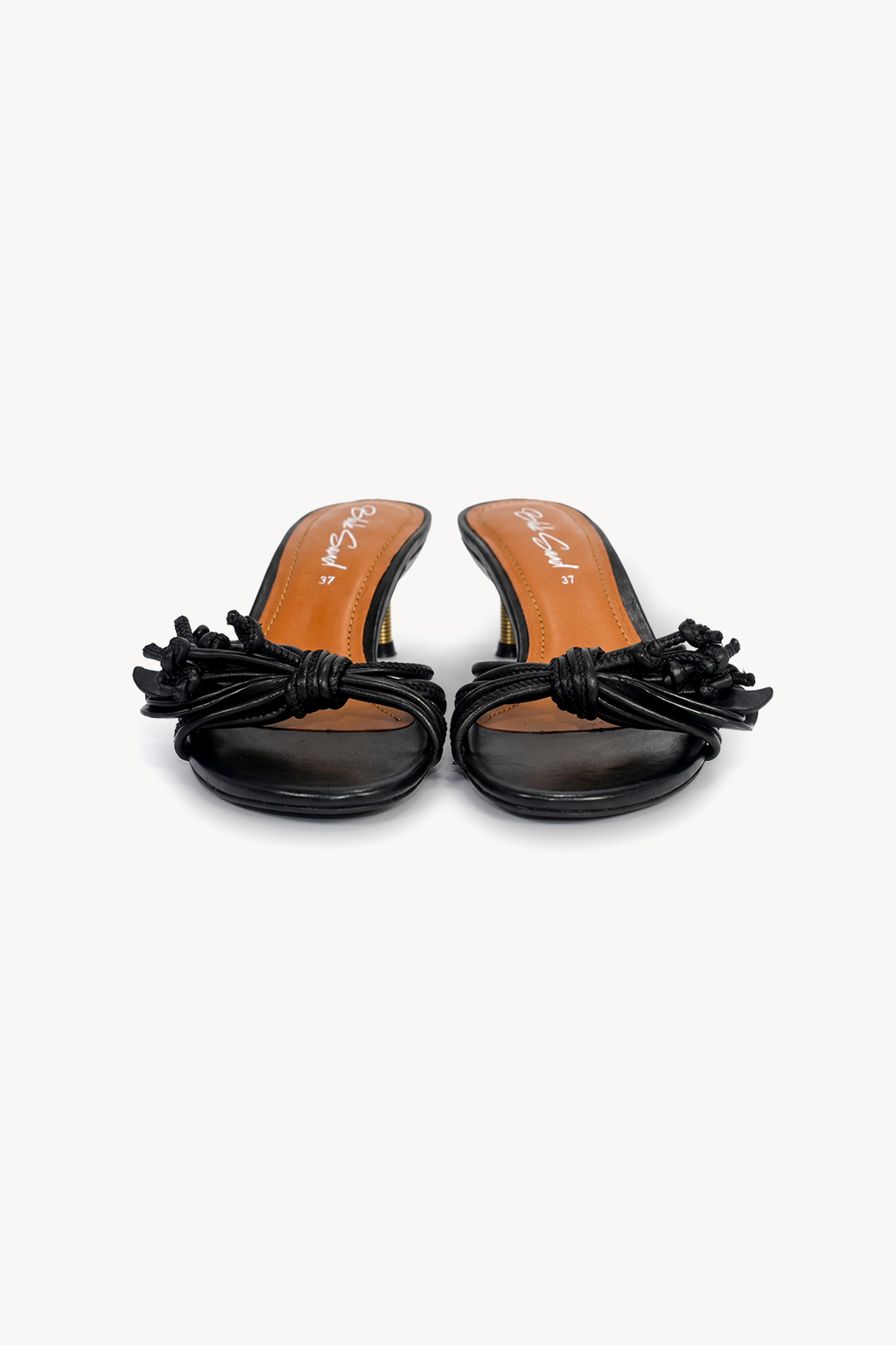 Cascade Knot Mule, Black — front