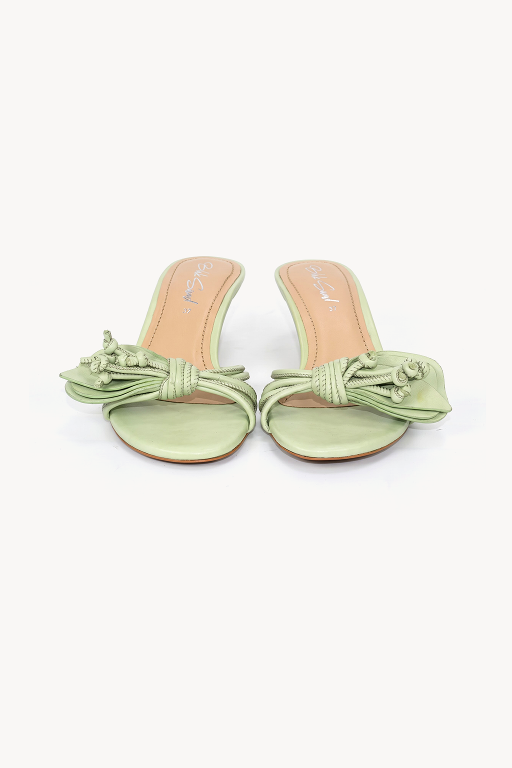 Cascade Knot Mule, Green — front