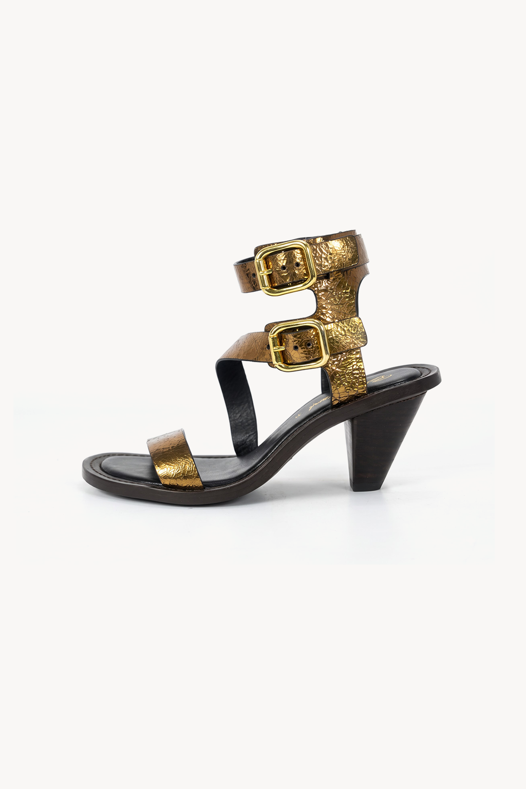 Gladiator Strappy Sandal, Antique Gold — right