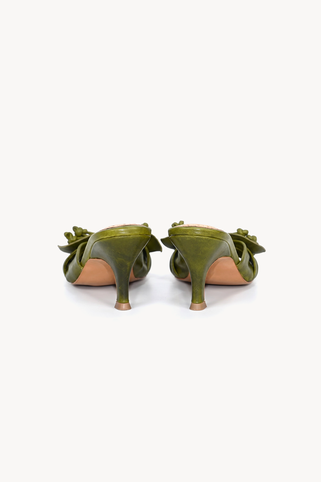 Tendrils Knotted Mule, Green — back