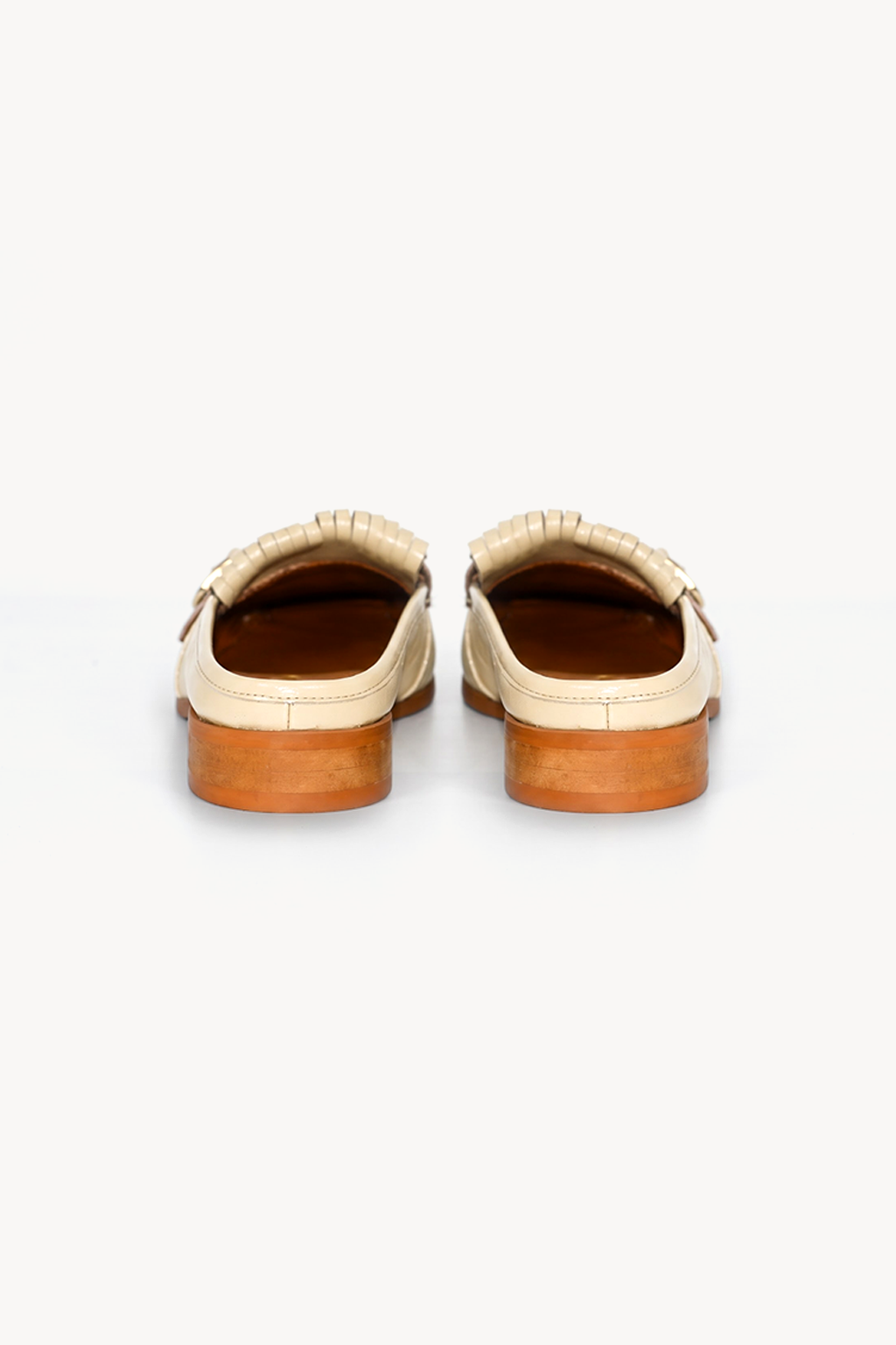 Cordelia Buckled Mule, Beige — back