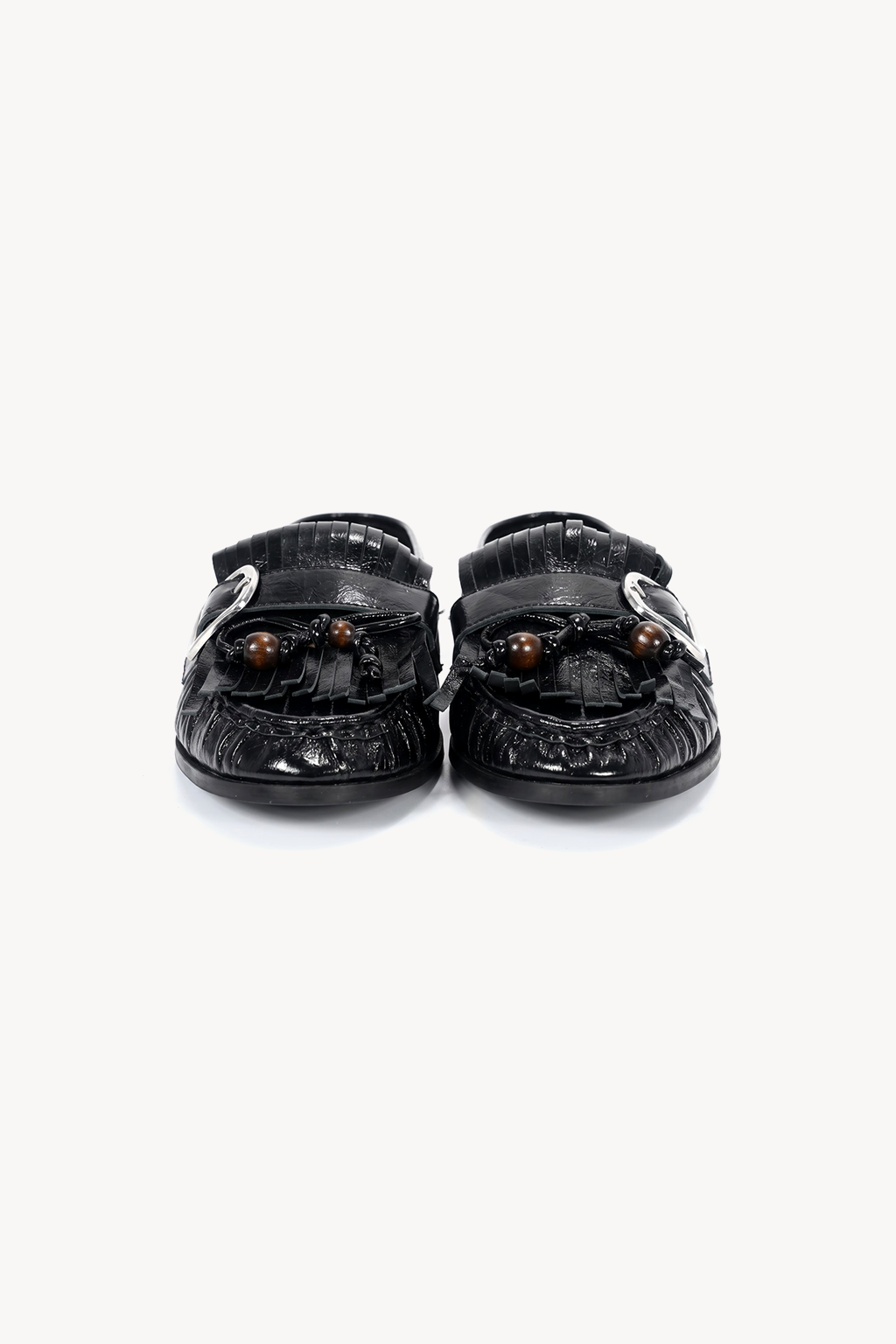 Cordelia Buckled Mule, Black — front