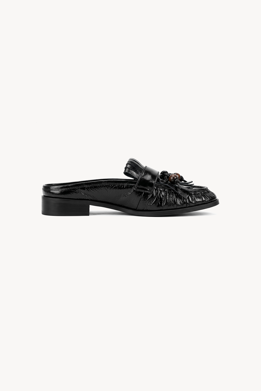 Cordelia Buckled Mule, Black — left