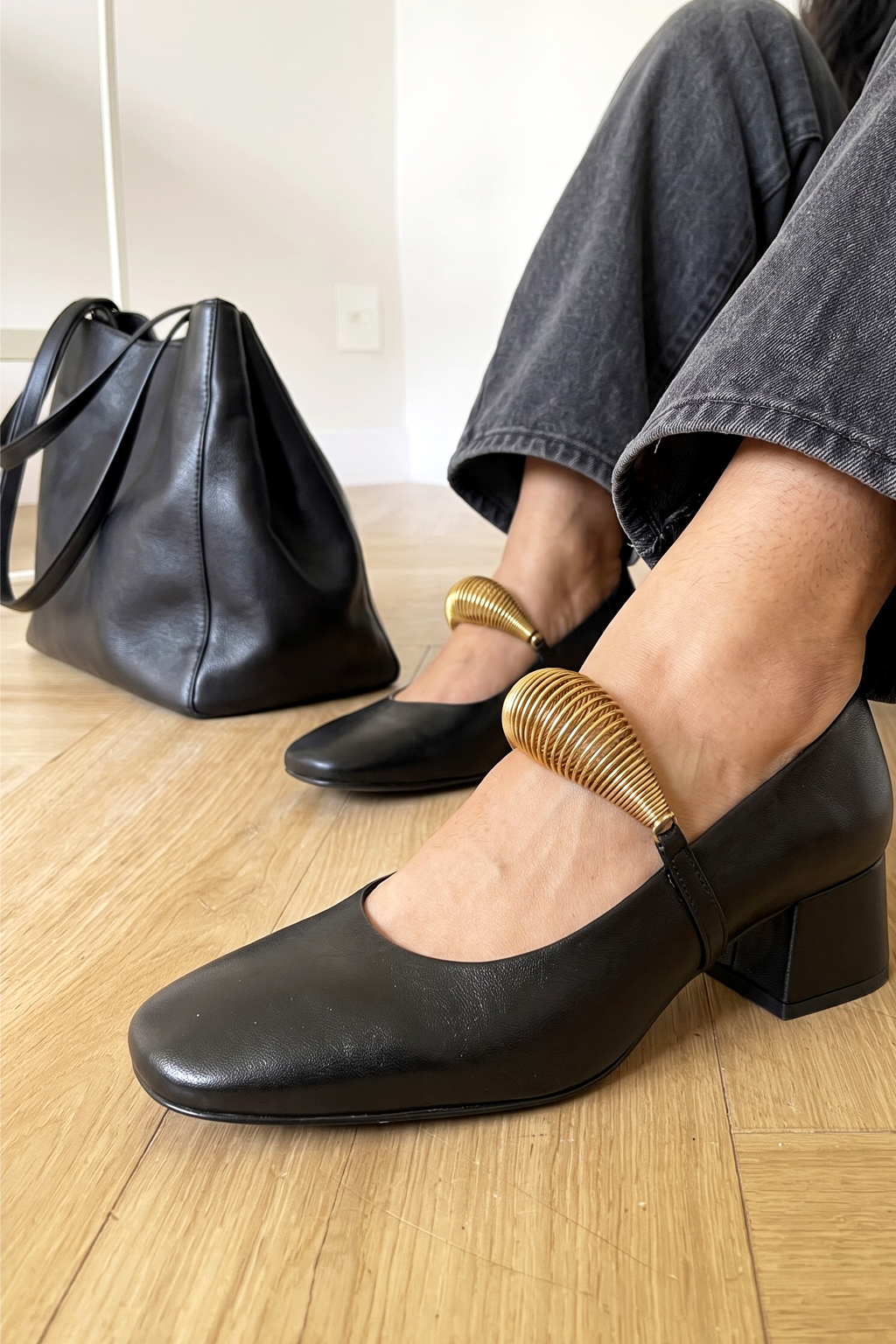 Primrose Mary Jane, Black — on-foot