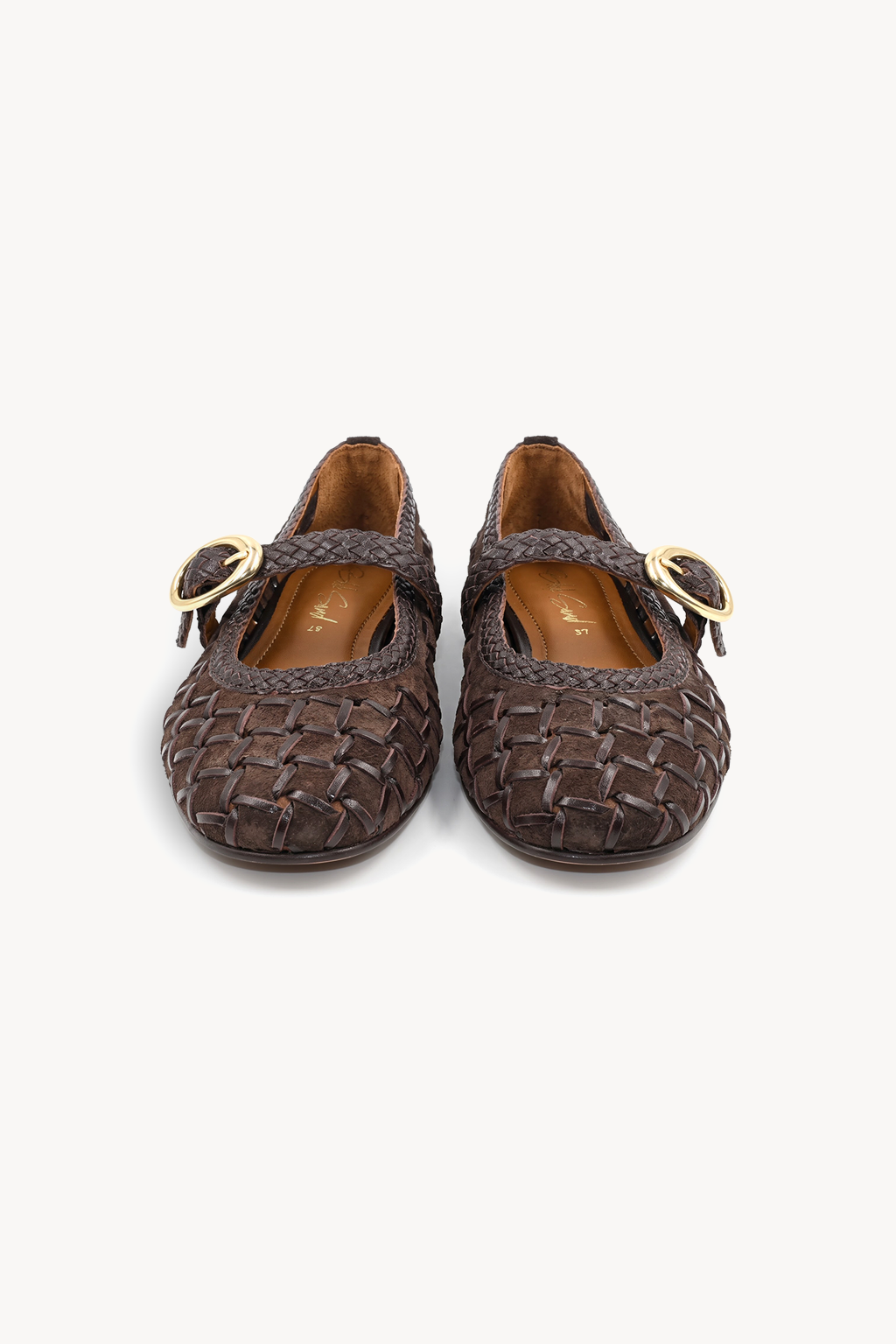 Isolde Woven Loafer, Brown — front