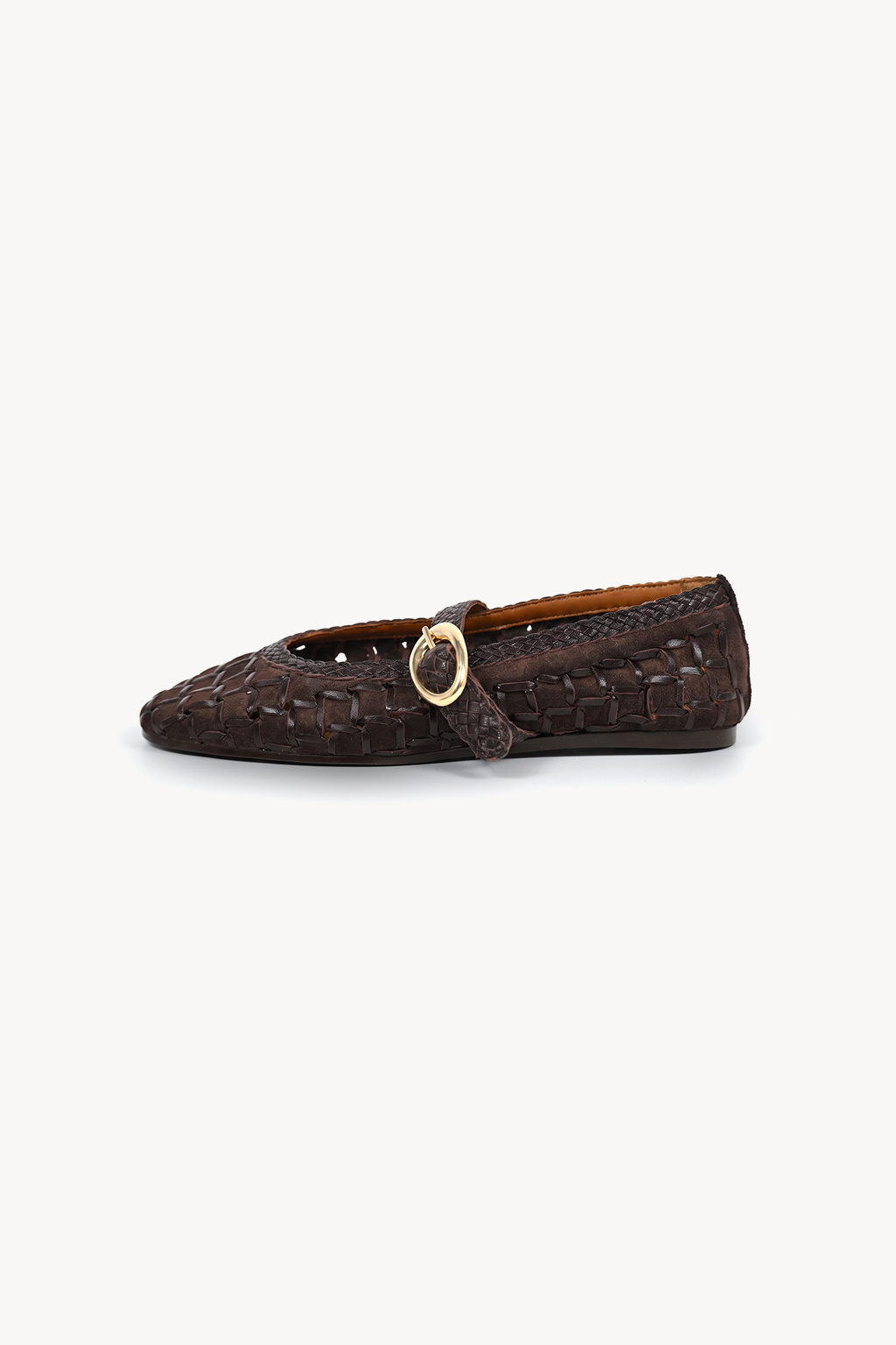 Isolde Woven Loafer, Brown — right