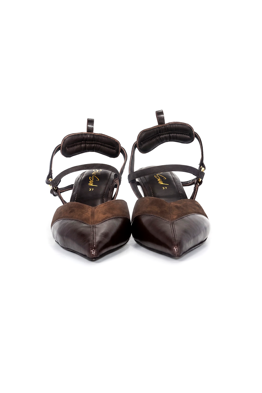 Cassian Ankle Strap Pump, Brown — front