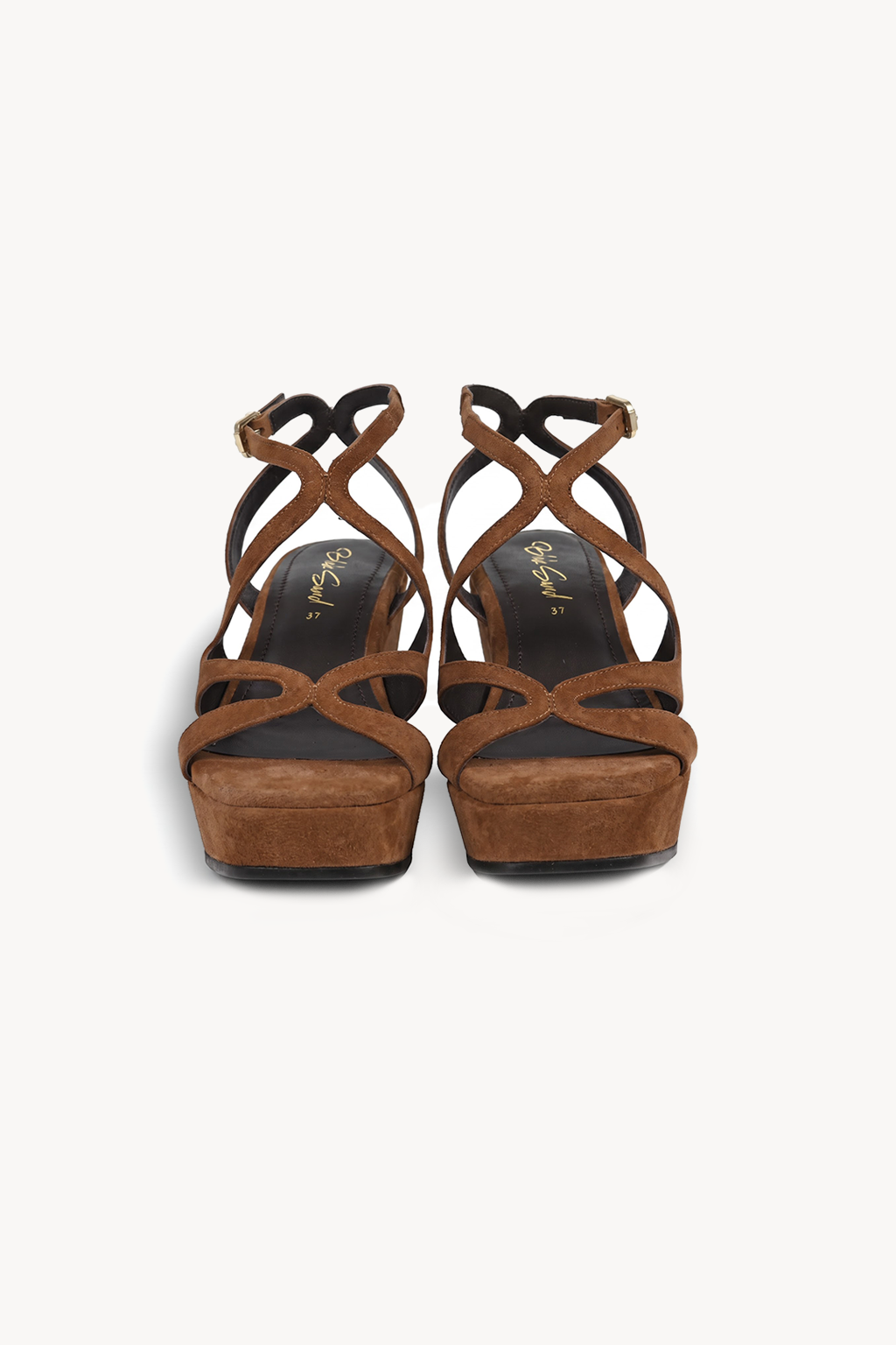 Cascara Wedge Sandal, Tan — front