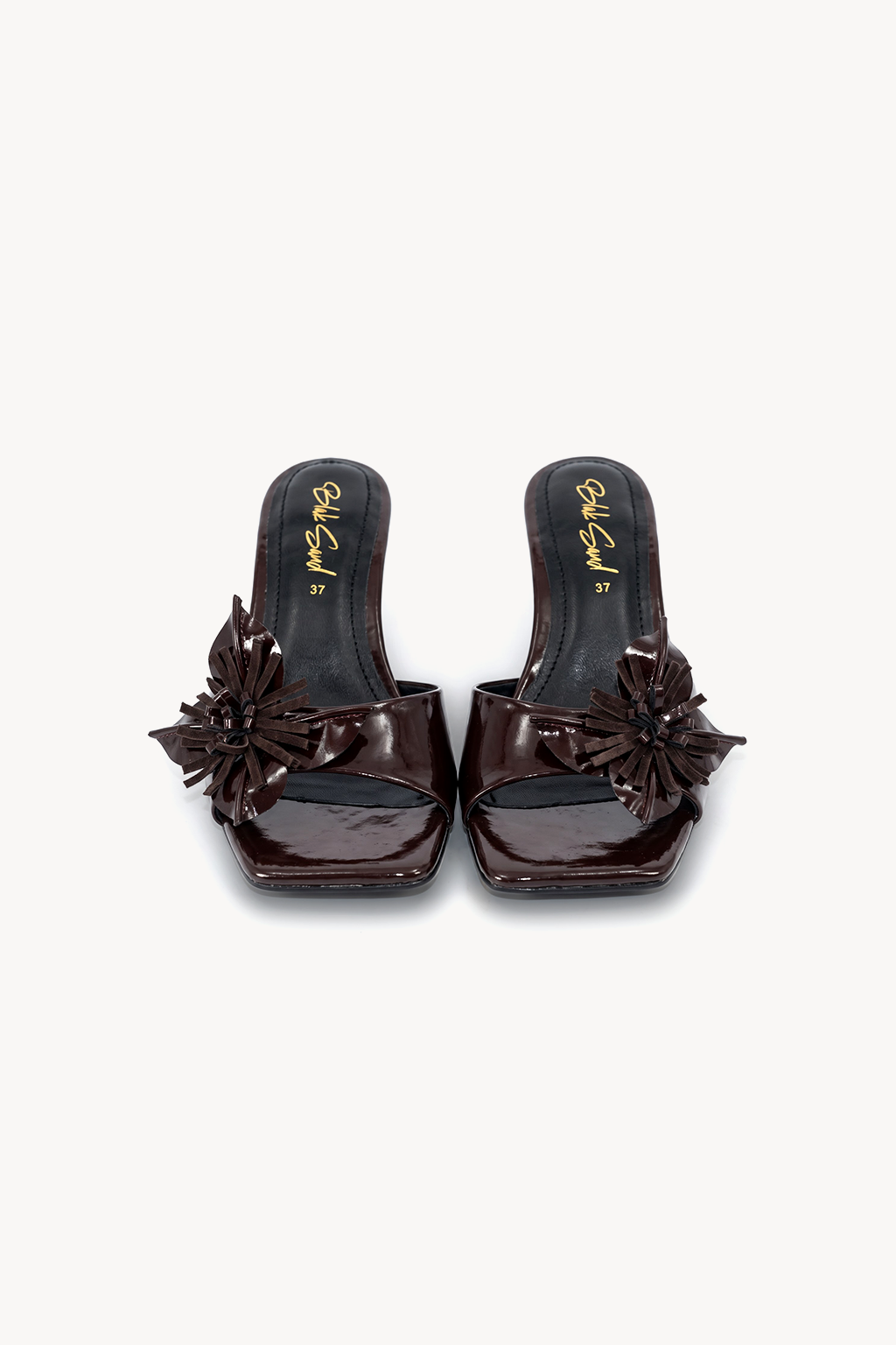 Ribbon Knot Sandal, Deep Brown — front