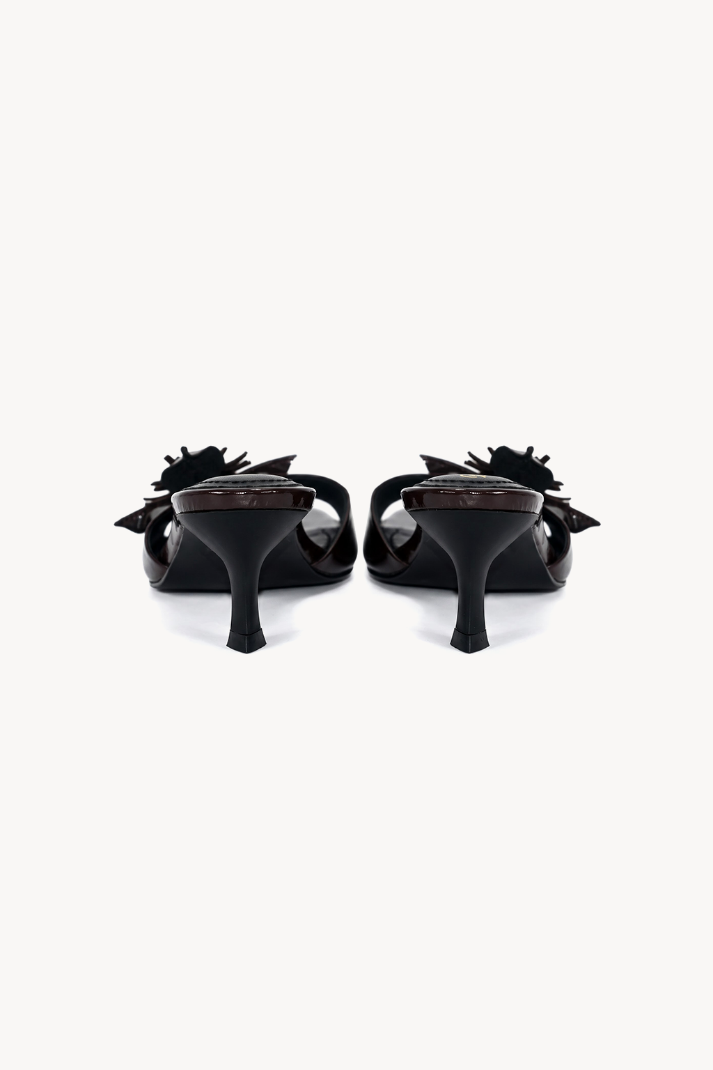 Ribbon Knot Sandal, Deep Brown — back