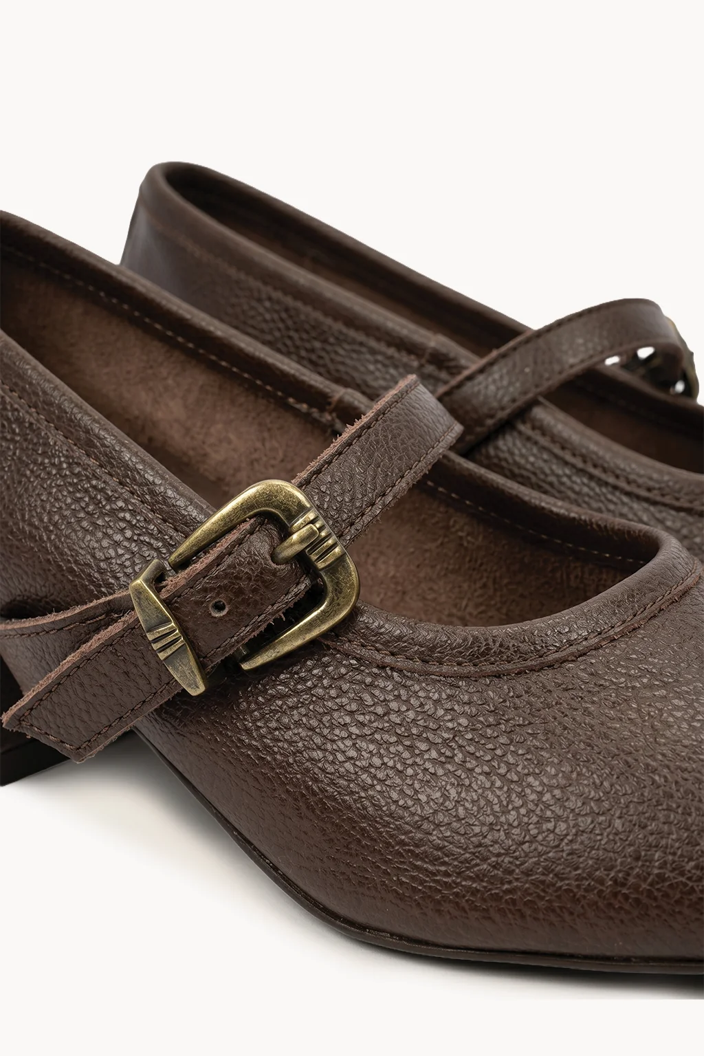 Venezia Classico Ballerina, Deep Brown — 02 close-up
