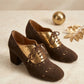 Venezia Oro Brogue Heel