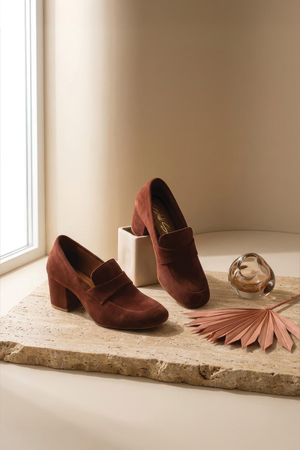 Bellve - Minimal Slip-On Loafers, Maroon — 08 styled