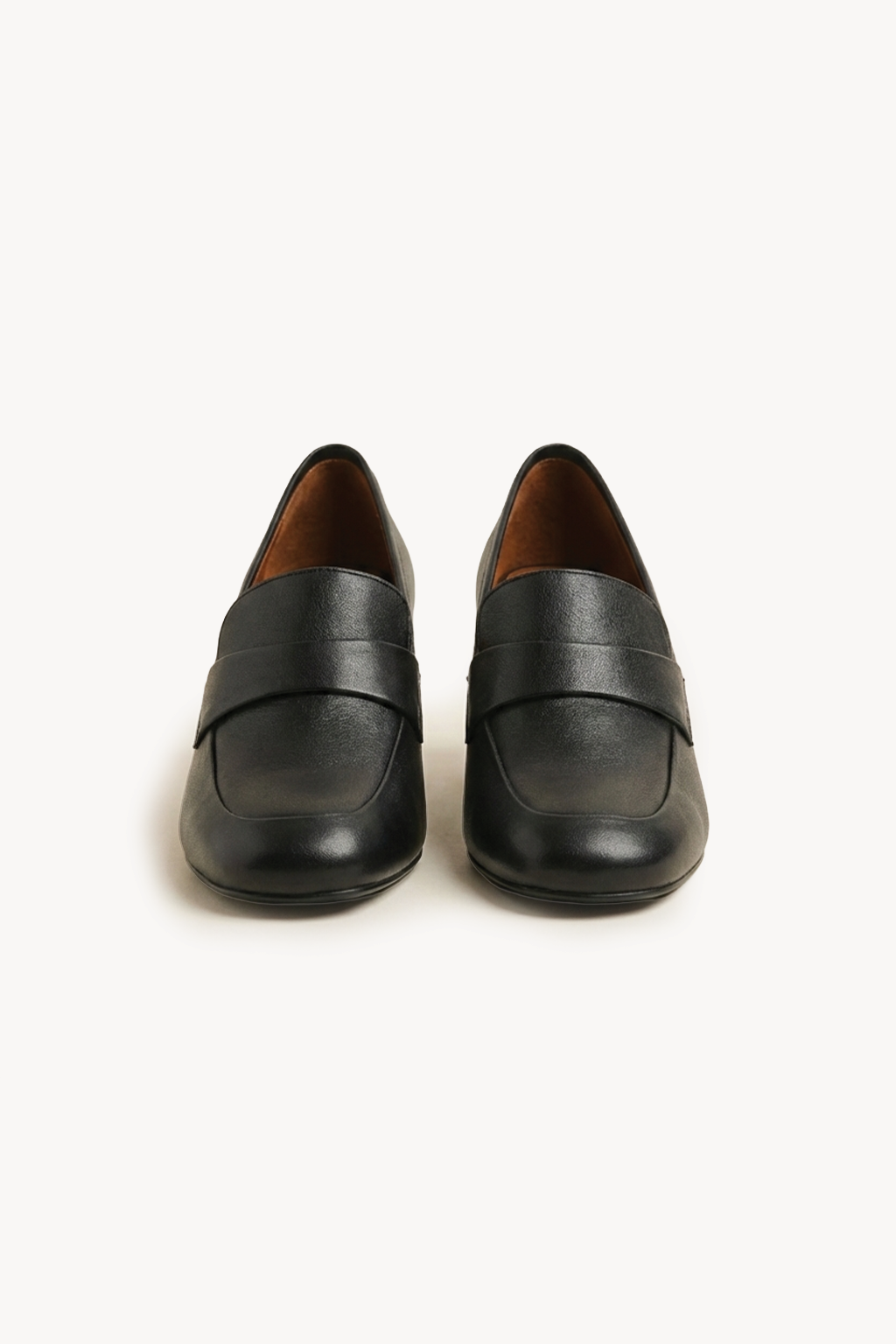 Bellve - Minimal Slip-On Loafers, Black — 04 three-quarter