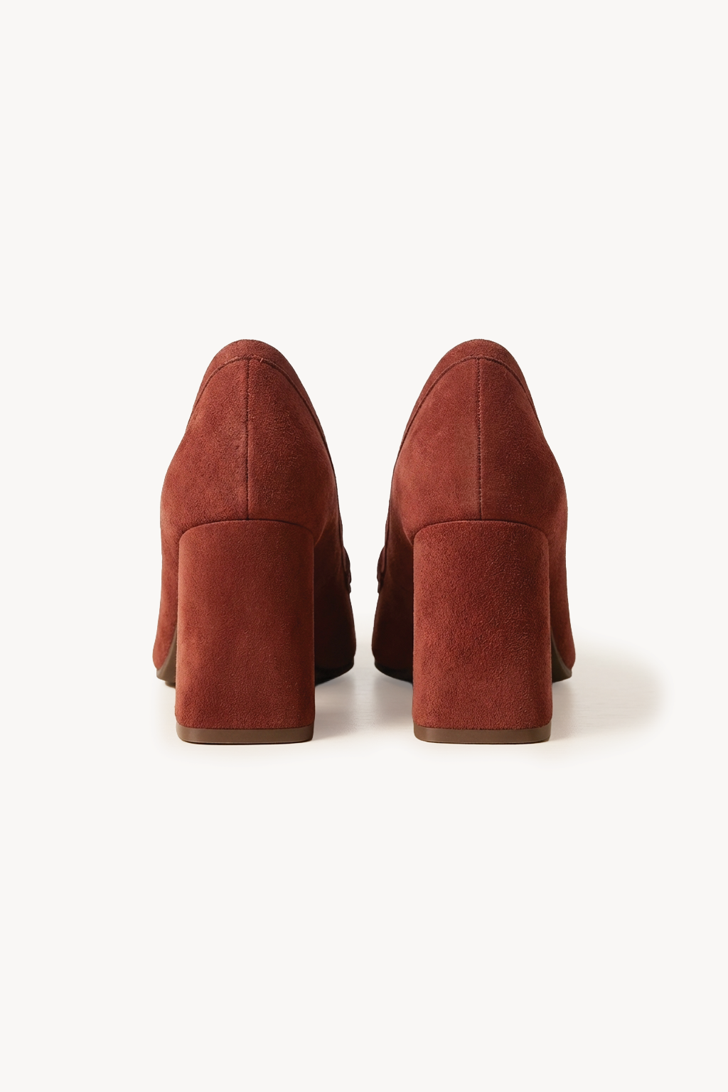 Welaris – Loafer Heel Pumps, Burgundy — 05 back