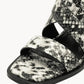 black heeled sandals