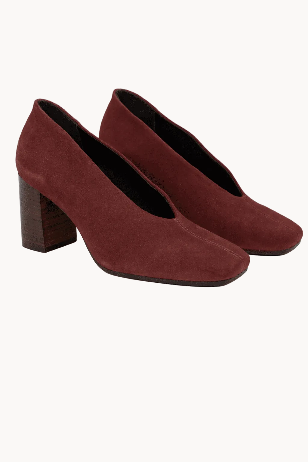 Aurelia Oro Block Heel, Burgundy — 06 detail