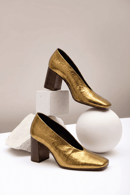 block heel Blak sand ballerina