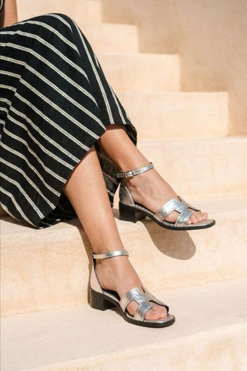 Lumiere Sandal, Silver — 06 on the foot