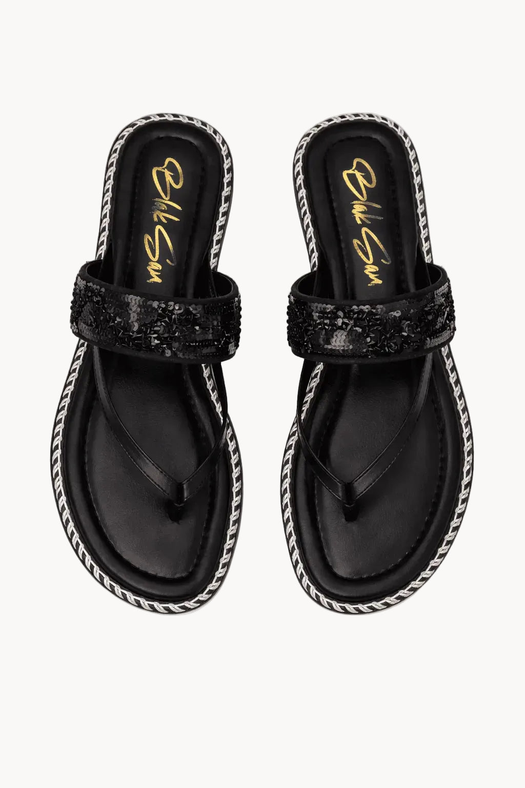 Notte Azzurra Sandal, Black — 04 three-quarter