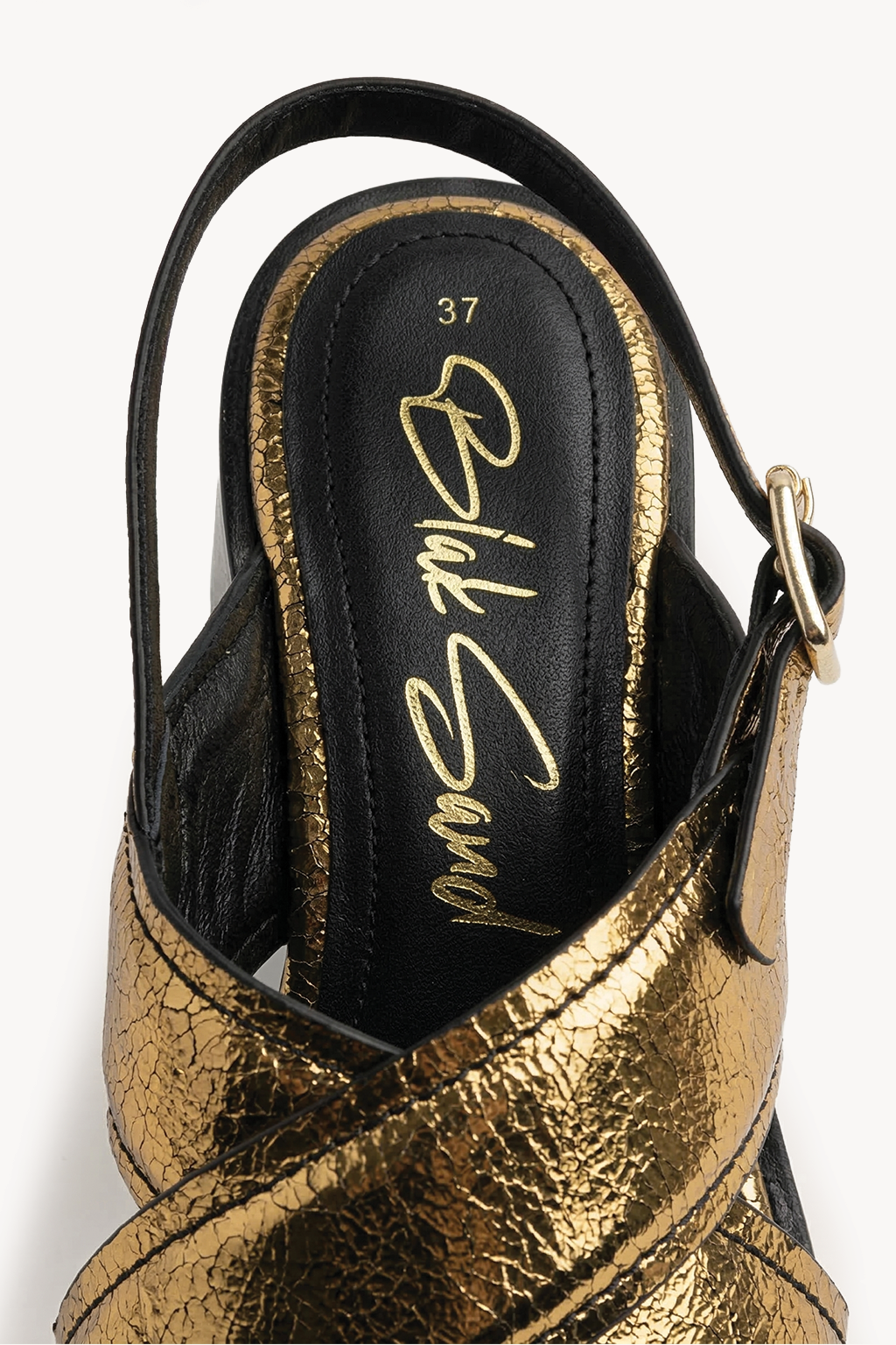 Fasce Milano - Sandal, Antique Gold — 02 close-up