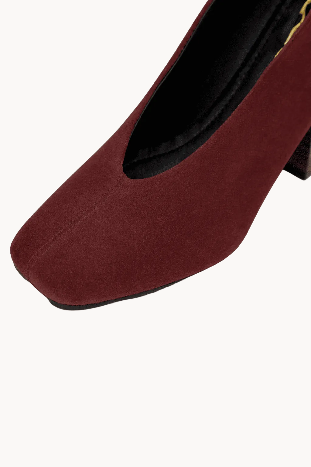 Aurelia Oro Block Heel, Burgundy — 03 close-up
