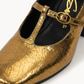 Mary Jane Camoscio-Block Heel
