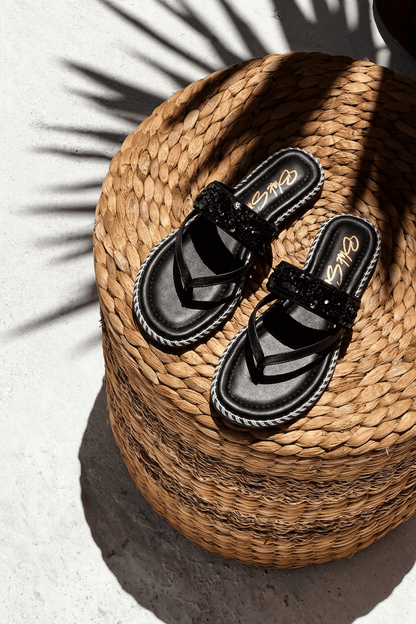 strappy flats andals women