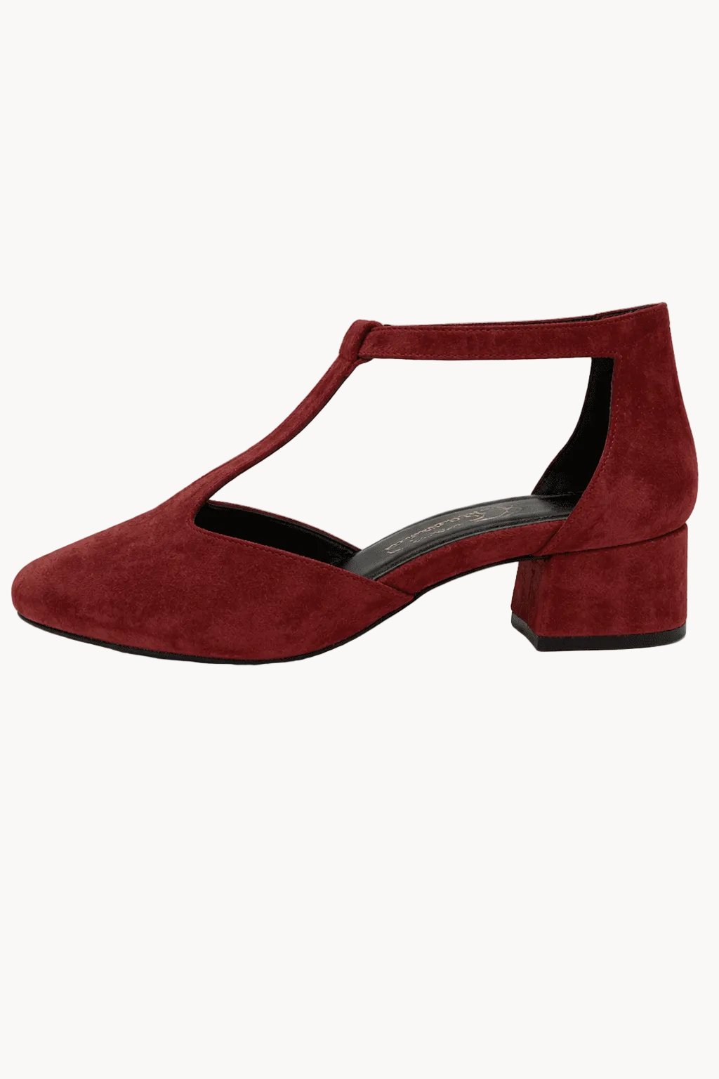 Milano T-Strap Nero, Burgundy — 02 side profile 2