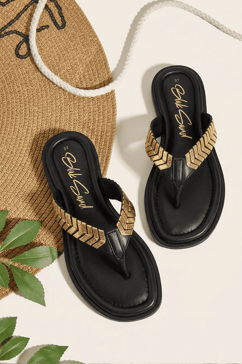 Intreccio Nero Sandalo, Black & Gold — 09 styled