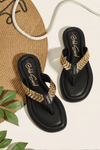 womens black leather flat sandals